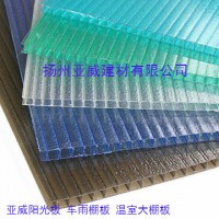 現貨供應12mm四層中空陽光板透明屋面溫室頂棚保溫陽光板