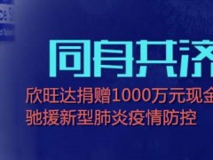 同舟共濟(jì)抗疫情！欣旺達(dá)捐贈(zèng)1000萬(wàn)元，馳援新型肺炎防控！
